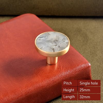 3 Stuks Luxe Meubelknop - Marmer - 3.2*2.5 cm - Meubel Handgreep - Knop voor Kledingkast, Deur, Lade, Keukenkast