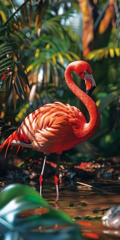 XL Strandlaken Strandhanddoek 70x140cm Sneldrogend Kleurrijk Flamingo