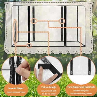 SolidKeus - Universele Regenhoes voor Handkar met Rits 112 x 52 x 74 cm