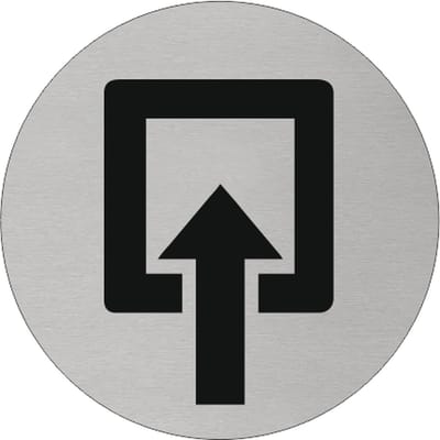 CombiCraft Aluminium deurbordje 'Ingang' voor de aanduiding van de ingang - Ø75mm met 3M-tape