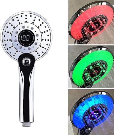 Haobosic Slim Douche - Handdouche - Digitale display - 3 sproeistanden - Transparant design