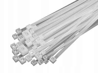 100x Witte kabelbinders 200mm x 2,5mm - Nylon 66