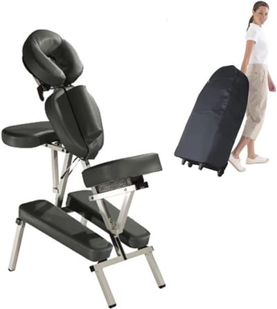 Draagbare Massagestoel - Volledig Verstelbaar , Lichtgewicht en Compact met Draagtas en Kussens