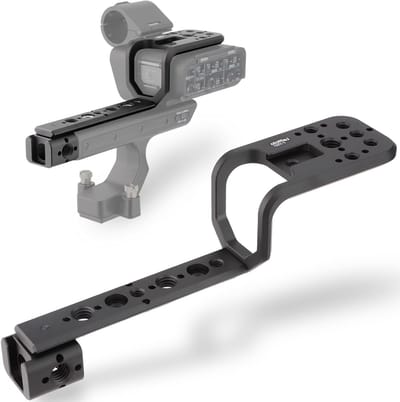 Handle Extension Rig voor Sony FX3 FX30 Camera, Uitbreidingsbeugel met Koudschuh, NATO en Meerdere Draadformaten voor Verbeterde Grip en Stabiliteit