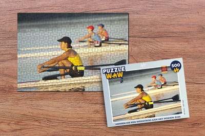 Puzzel Mensen die een wedstrijd aan het roeien zijn - Legpuzzel - Puzzel 500 stukjes