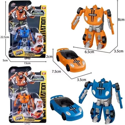 2x Fighter Warrior Bots MAX – De Ultieme 2-in-1 Transformeerbare Robot & auto DIY (Combi Deal 2 stuks transform Robots)