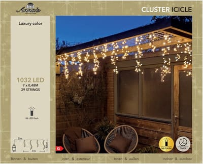 Anna's Collection Ijspegelverlichting - 1032 leds - warm wit - 700 cm - knipperfunctie