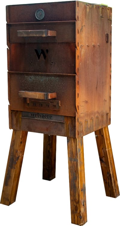 Welvaere Utenovn Pizza oven - Complete set - Houtgestookt - Cortenstaal