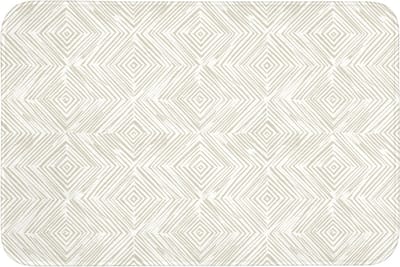 Badmat 90x60 cm - Antislip - Abstract - Ruiten - Beige - Badmatten voor badkamer - Badkamermat - Douchemat - Badkamer mat
