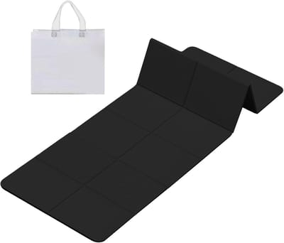 Opvouwbare Yogamat - Fitnessmat Antislip - Thuis Workout - Scheurbestendig TPE Materiaal - 6 mm Dik - Zwart