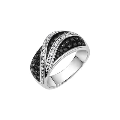 Celesta Silber Ring 925 Silber rhodiniert mit Zirkonia