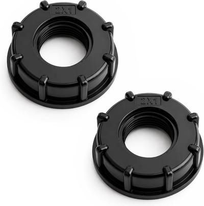 IBC-adapter met 1 inch binnendraad, schroefdop voor IBC-containeruitlaat, slangkoppeling en robuuste kunststof uitvoering voor tuin en landbouwgebruik