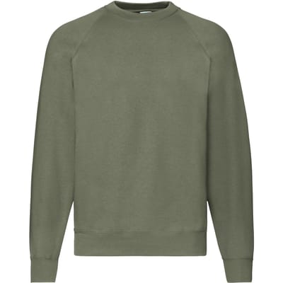 Fruit of the Loom Heren Klassiek Raglan Sweatshirt (Klassieke Olijf)