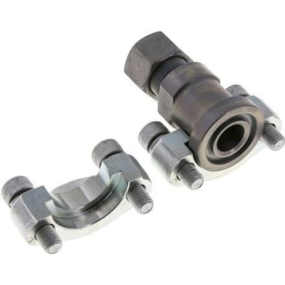 3/4'' SAE Flens 6000 psi Staal met 16S (M24x1.5) ISO 6162-2