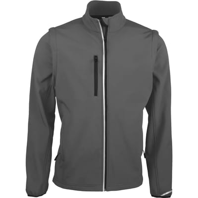 PROACT® Softshell met afritsbare mouwen PA323 - Titanium - XS