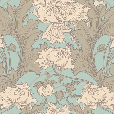 Boråstapeter Vliesbehang 4538 - Anno - Bloemen Blauw - 53cm x 10.05m