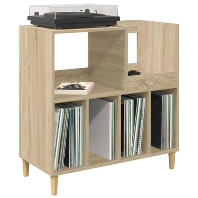 vidaXL - Platen - speler - standaard - Sonoma - Eiken - 82 - x - 39,5 - x - 82,5 - cm