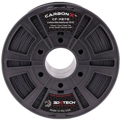 3D Xtech PTG3010750BK0 CarbonX™ CF Filament PETG Compound Chemisch bestendig 1.75 mm 750 g Zwart 1 stuk(s)