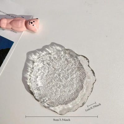 Verfraai uw decor: Modern Onregelmatig Glaciaal Glaswerk voor Fruit, Desserts & Snacks | Trendy Thuis- & Café Must-Have gray