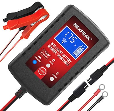 Slimme Volautomatische Batterijlader 6V en 12V voor Auto, Grasmaaier, Motorfiets en Boot