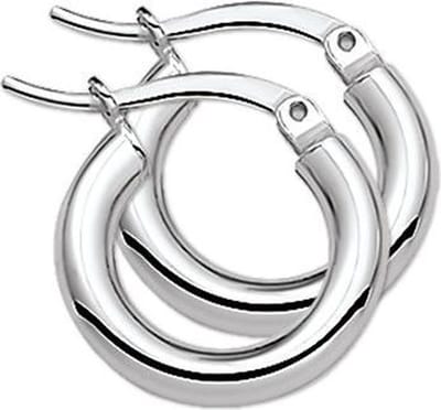 TFT Oorring Ronde Buis Zilver Gerhodineerd Glanzend 3 mm x 16 mm