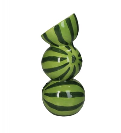 HD Collection Vaas Watermelon - Keramiek - Groen - 10 x 22 x 10 cm (BxHxD)