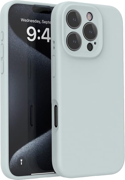 Lunso Geschikt voor iPhone 16 Pro Max hoesje - Flexibel siliconen Backcover - Mint Blauw