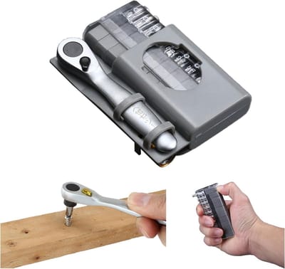 Precisie Schroevendraaier Set - Handgereedschap Set - Klusjes Binnen Huis - Ratel Functie - 10 Bits - Grijs