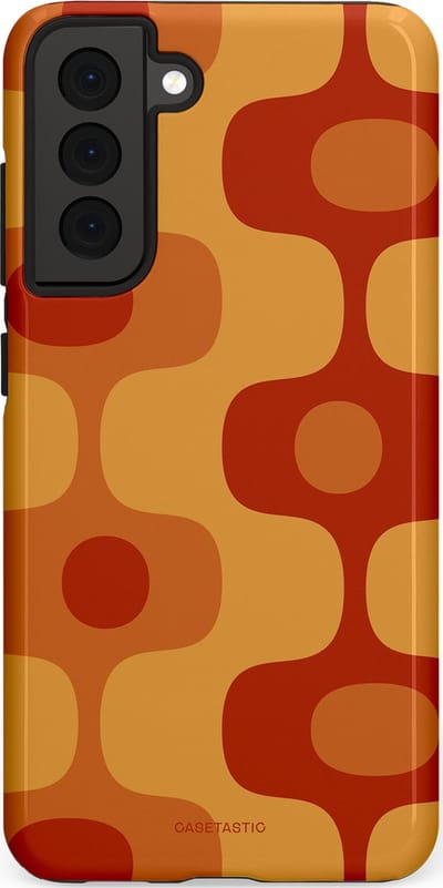 Casetastic Hoesje Geschikt voor Samsung S21 FE - Stijlvolle Beschermende Duo-layer Case - Vintage Rust