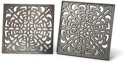 Ventilatierooster Gietijzer - Rooster Afzuiging - Luchtstroom Optimaliseren - Elegant Robuust Design - 25 x 25 cm - Grijs