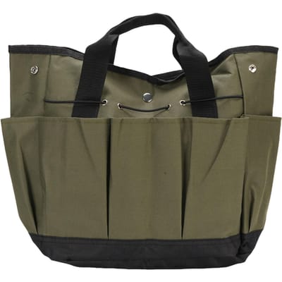 Tuingereedschapstas Oxford Doek Draagbare Tuingereedschapset Houder Organizer Tas met Meerdere Zakken legergroene kleur