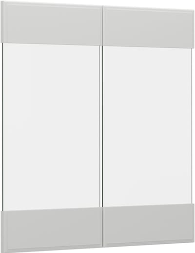 Vicco R-Line Keukenfront – 59.2 x 59 cm meubelfront voor de glazen hangkast Wit Landhuis