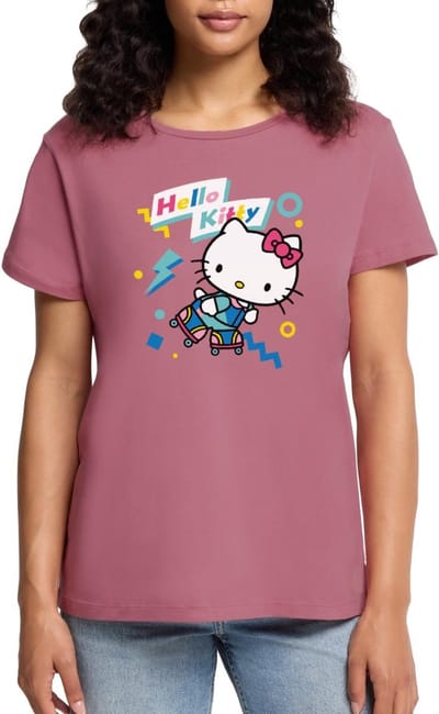 Hello Kitty Jaren 90 Stijlen Met Rolschaatsen Premium T Shirt Dames