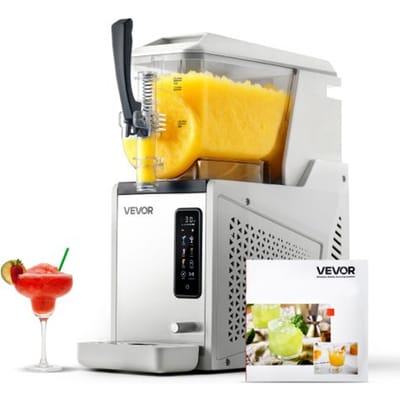 VEVOR Slushmachine 1 x 3 L, slush-ijsmaker 350 W (geen ijs nodig), elektrische margarita-machine met zelfreinigende functie, geschikt voor bevroren margarita's, frappés, milkshakes en shakes.