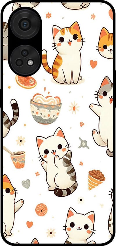 Smartphonica Telefoonhoesje Geschikt voor Oppo Reno8T 4G met katten opdruk - TPU backcover case cat design geschikt voor Oppo Reno8T 4G