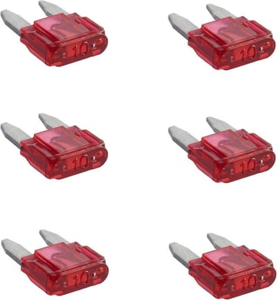 ProPlus Mini autozekeringen - 10 ampère - rood - 6 stuks