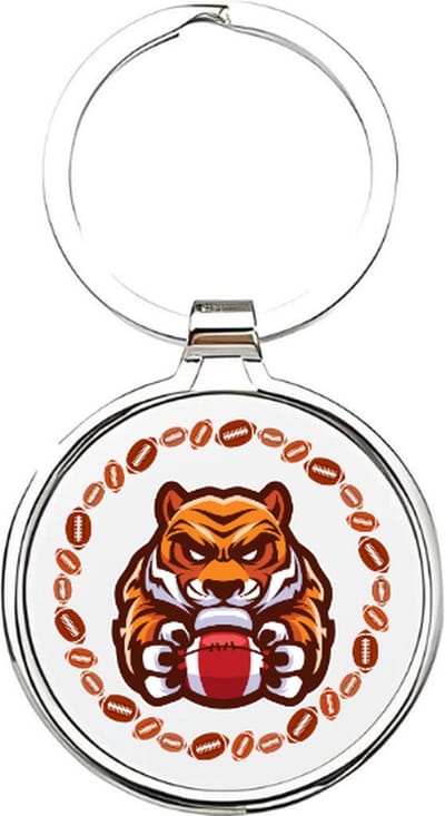 Akyol - Rugby Sleutelhanger - rugby - Rugbyers - Cadeau - Sport sleutelhanger - sport - football - Rugbyers - sleutelhanger voor Rugbyers - American football - sleutelhanger voor jongens - sleutelhanger van een rugbybal - 4 x 7,5 CM