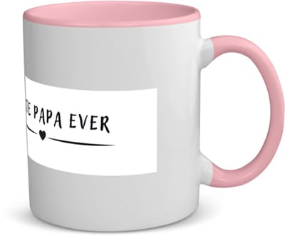 Akyol - beste papa ever koffiemok - theemok - roze - Vader - father - leuk cadeau voor je vader - 350 ML inhoud