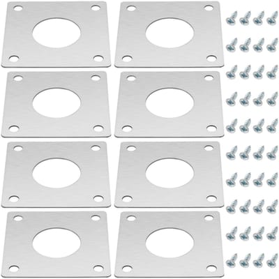 JHUBERS- Nestkast Beschermplaat 304 Roestvrij Staal - Vogelhuisje - 8 x Nestkast Platen - 40 x Schroeven - 70 x 70 mm - Geschikt voor Koolmezen