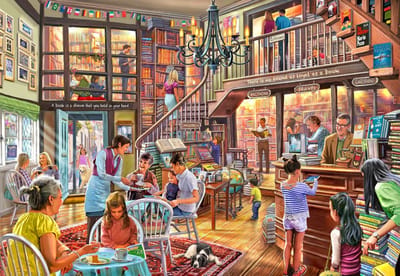 Bluebird Puzzle legpuzzel Bookshop Tearoom - 1000 stukjes puzzel.