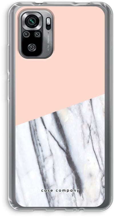 Case Company® - Hoesje geschikt voor Xiaomi Redmi Note 10S hoesje - A touch of peach - Soft Cover Telefoonhoesje - Bescherming aan alle Kanten en Schermrand
