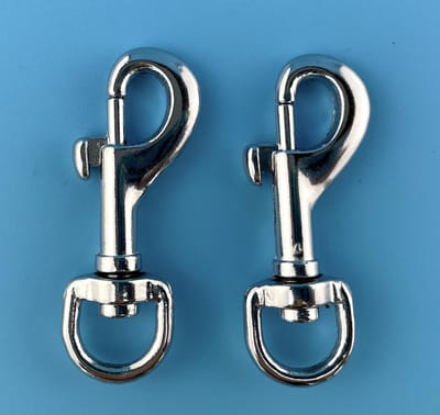 Musketon - Musketonhaak - 6 cm - RVS - 2 stuks