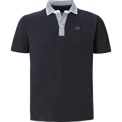 Jan Vanderstorm herren Poloshirt - 56/58 - donkerblauw - Plus Size
