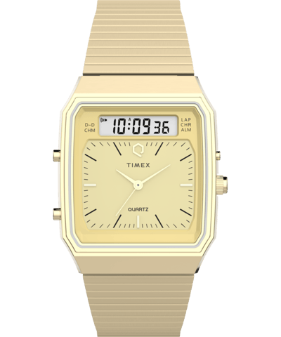Timex Q Timex Reissue TW2Y06000 Horloge - Staal - Goudkleurig - Ø 33 mm