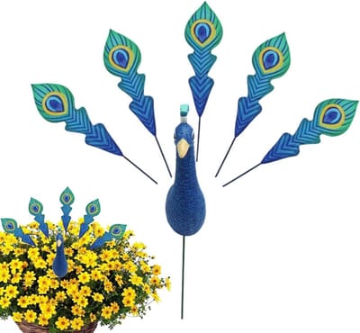 Dieren Tuin Stakes - Gazon Ornament - Tuin Decoratie - Stevig Hars Metaal - 8x9.5x8 cm - Meerkleurig