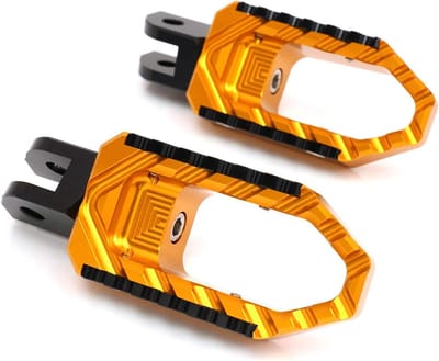 Motorfiets Voetsteunen - Motor Accessoires - Comfortabel Rijden - Verstelbare Extensie - 87 mm Lengte - Goud