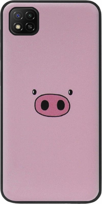 ADEL Siliconen Back Cover Softcase Hoesje Geschikt voor Xiaomi Redmi 9C - Biggetje