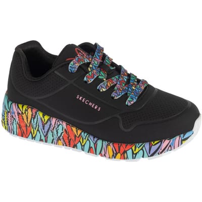 Skechers Uno Lite - Subtle Love Sneakers Laag - Zwart