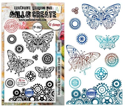 Aall & Create clearstamp A6 - Papillons