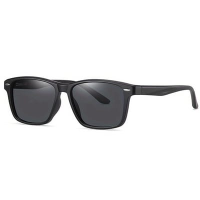 Nivard Zonnebril Voor Dames & Heren - Zonnenbrillen - Zonnenbril - Sun Glasses - Sunglasses - Techno Bril - Rave & Festival - Premium Quality - Mat Zwart/Grijs